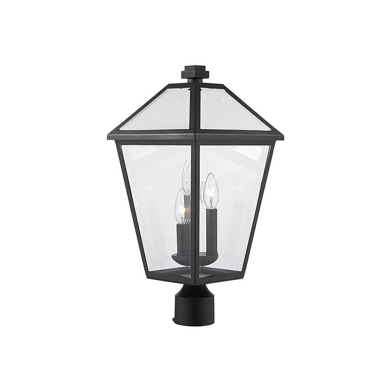 Image 4 Z-Lite 3 Light Outdoor Post Mount Fixture in Black Finish more views