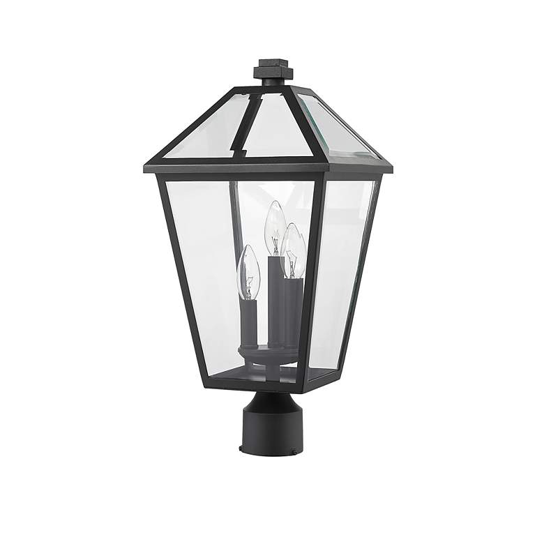 Image 5 Z-Lite 3 Light Outdoor Post Mount Fixture in Black Finish more views
