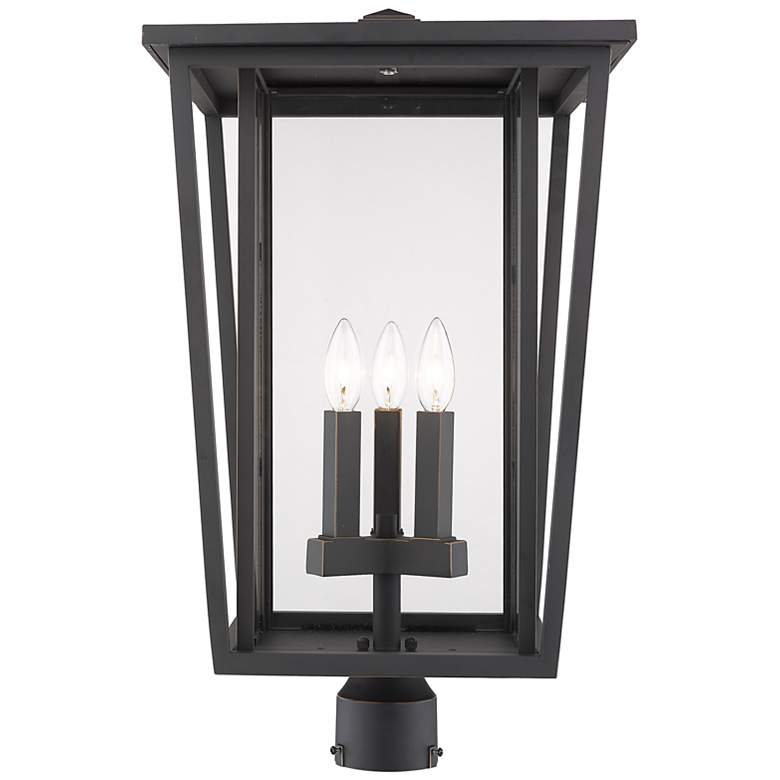 Image 1 Z-Lite 3 Light Outdoor Post Mount Fixture in Oil Rubbed Bronze Finish
