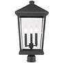 Z-Lite 3 Light Outdoor Post Mount Fixture in Oil Rubbed Bronze Finish