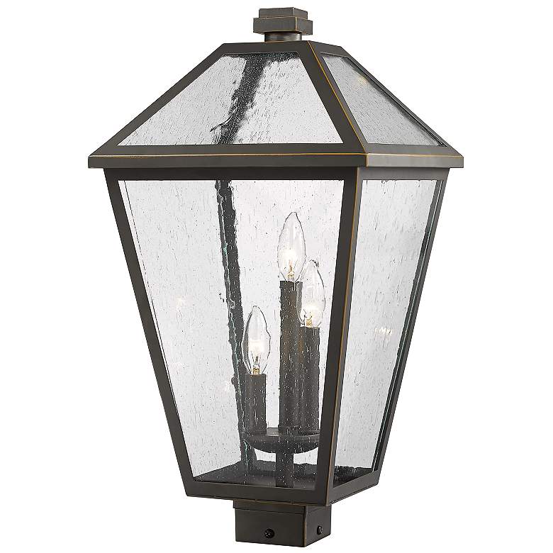 Image 1 Z-Lite 3 Light Outdoor Post Mount Fixture in Oil Rubbed Bronze Finish
