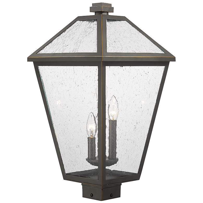 Image 4 Z-Lite 3 Light Outdoor Post Mount Fixture in Oil Rubbed Bronze Finish more views