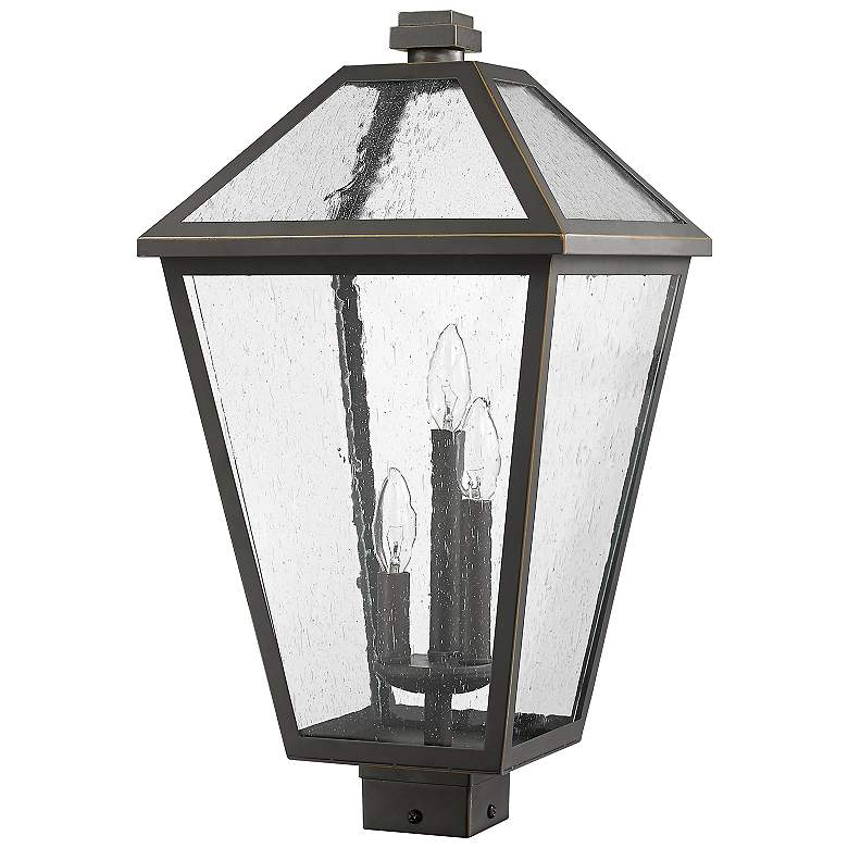 Image 5 Z-Lite 3 Light Outdoor Post Mount Fixture in Oil Rubbed Bronze Finish more views