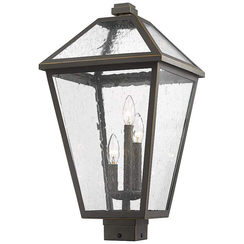 Image 6 Z-Lite 3 Light Outdoor Post Mount Fixture in Oil Rubbed Bronze Finish more views