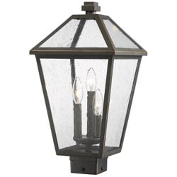 Z-Lite 3 Light Outdoor Post Mount Fixture in Oil Rubbed Bronze Finish