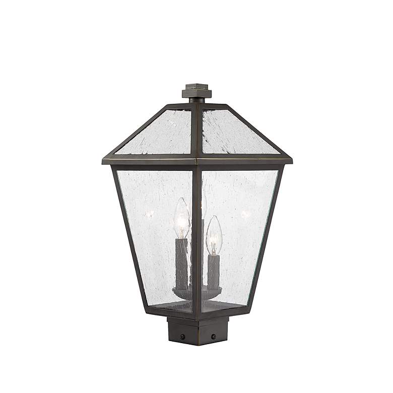 Image 4 Z-Lite 3 Light Outdoor Post Mount Fixture in Oil Rubbed Bronze Finish more views