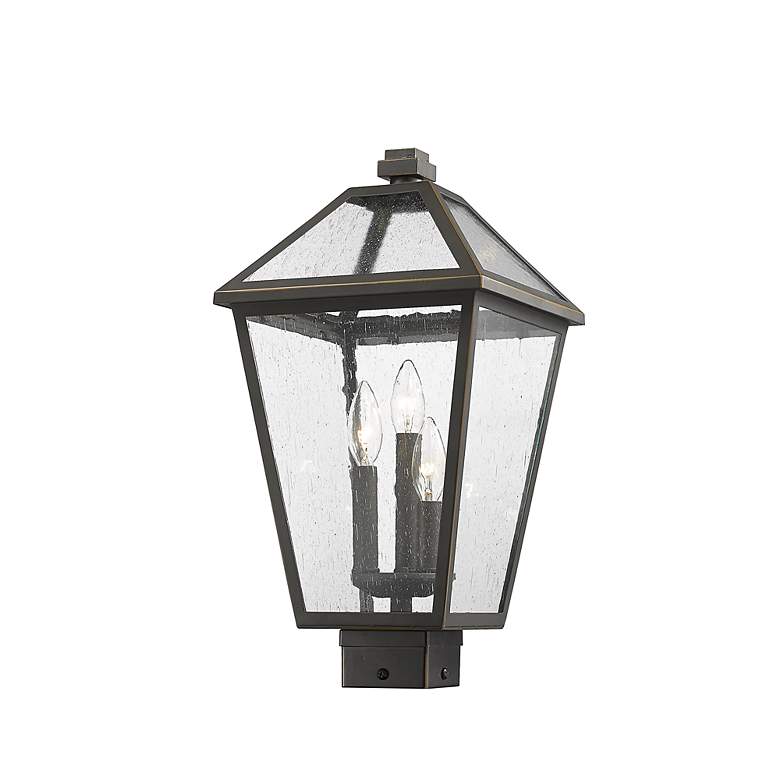Image 6 Z-Lite 3 Light Outdoor Post Mount Fixture in Oil Rubbed Bronze Finish more views