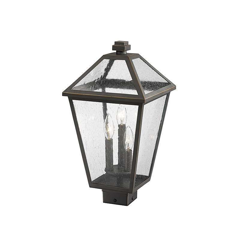 Image 7 Z-Lite 3 Light Outdoor Post Mount Fixture in Oil Rubbed Bronze Finish more views