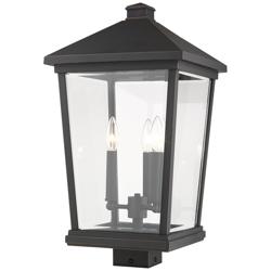 Z-Lite 3 Light Outdoor Post Mount Fixture in Oil Rubbed Bronze Finish