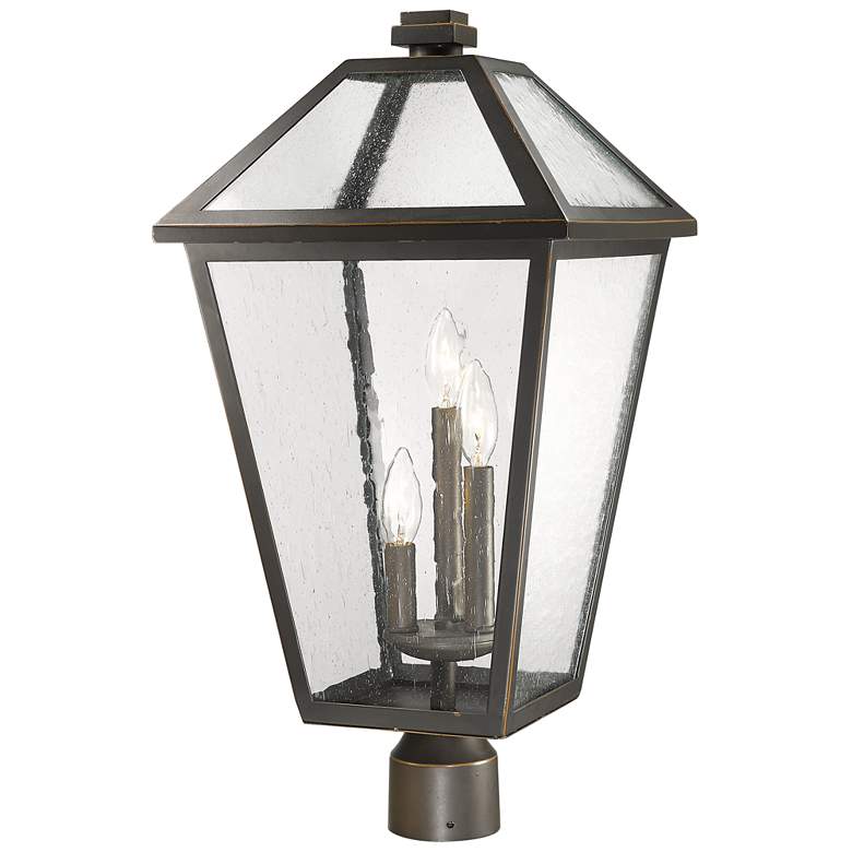 Image 1 Z-Lite 3 Light Outdoor Post Mount Fixture in Oil Rubbed Bronze Finish