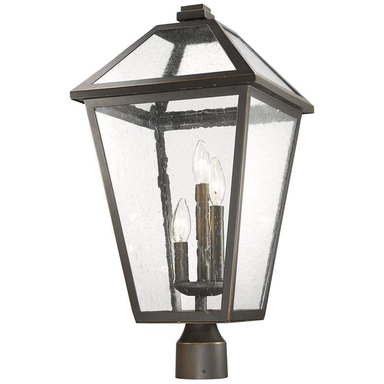Image 2 Z-Lite 3 Light Outdoor Post Mount Fixture in Oil Rubbed Bronze Finish more views