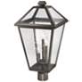 3_Z-Lite 3 Light Outdoor Post Mount Fixture in Oil Rubbed Bronze Finish more views