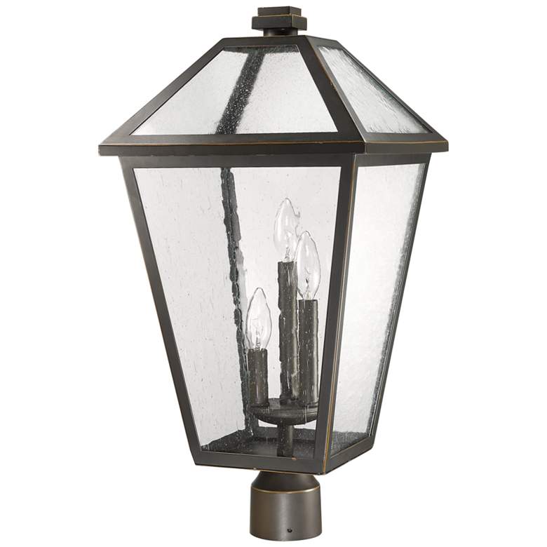 Image 5 Z-Lite 3 Light Outdoor Post Mount Fixture in Oil Rubbed Bronze Finish more views