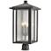 Z-Lite 3 Light Outdoor Post Mount Fixture in Oil Rubbed Bronze Finish