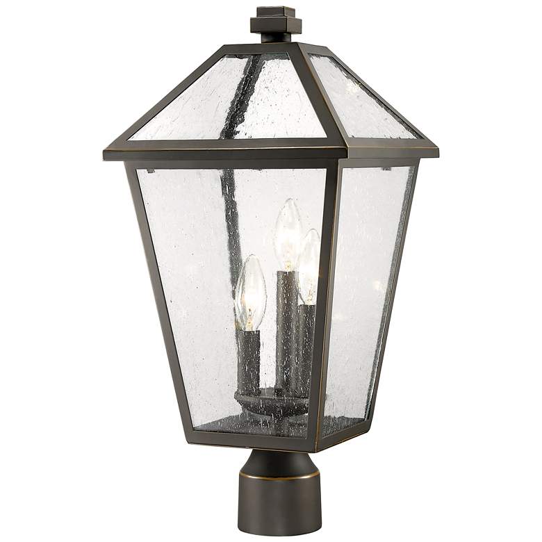 Image 1 Z-Lite 3 Light Outdoor Post Mount Fixture in Oil Rubbed Bronze Finish
