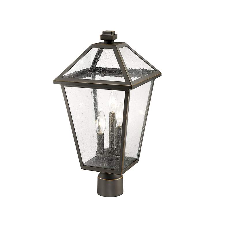 Image 3 Z-Lite 3 Light Outdoor Post Mount Fixture in Oil Rubbed Bronze Finish more views