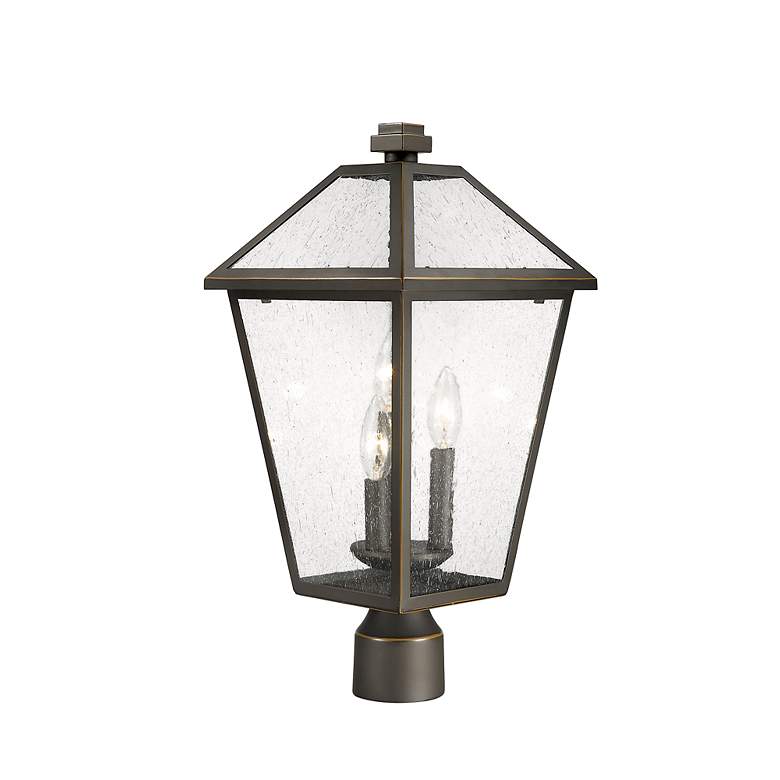 Image 4 Z-Lite 3 Light Outdoor Post Mount Fixture in Oil Rubbed Bronze Finish more views