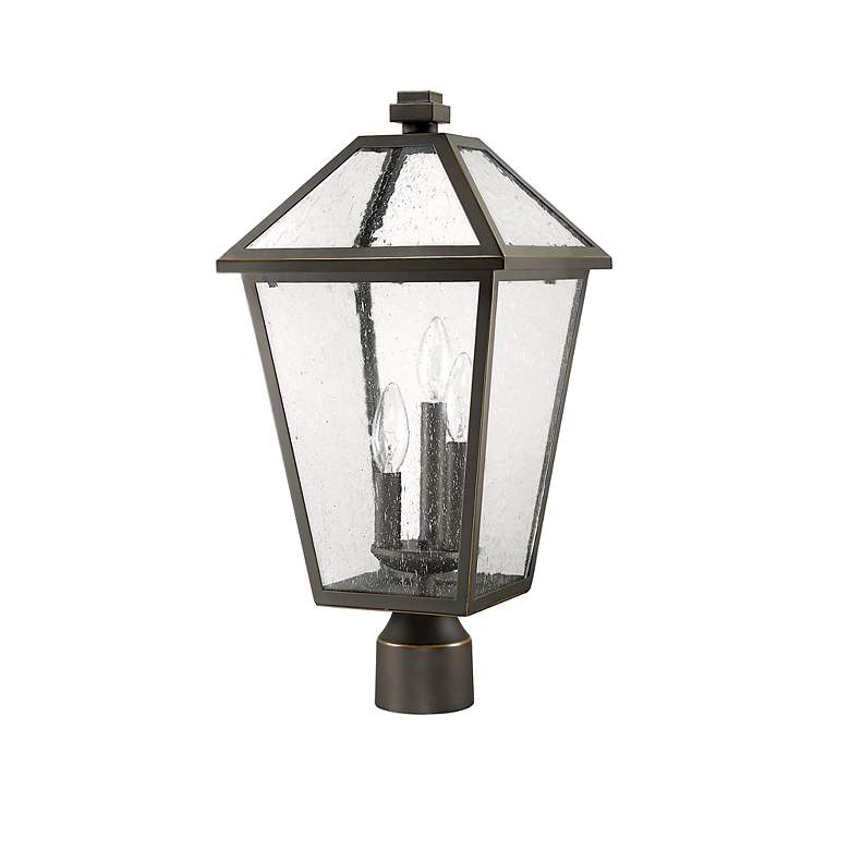 Image 5 Z-Lite 3 Light Outdoor Post Mount Fixture in Oil Rubbed Bronze Finish more views