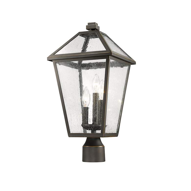 Image 6 Z-Lite 3 Light Outdoor Post Mount Fixture in Oil Rubbed Bronze Finish more views
