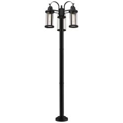 Z-Lite 3 Light Outdoor Post Mounted Fixture in Black Finish