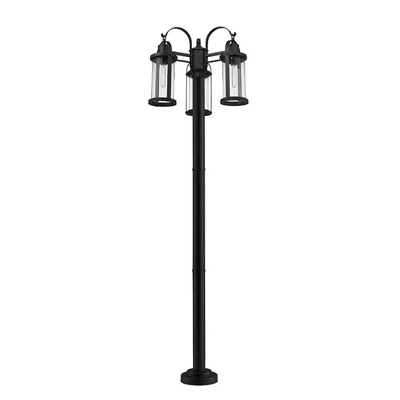 Image 3 Z-Lite 3 Light Outdoor Post Mounted Fixture in Black Finish more views