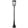 Z-Lite 3 Light Outdoor Post Mounted Fixture in Black Finish