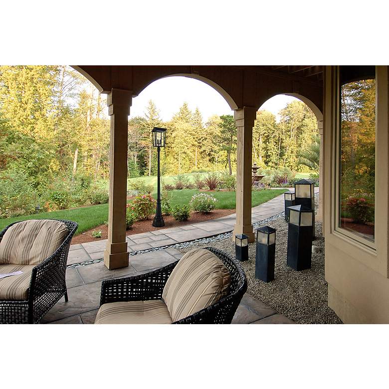 Image 3 Z-Lite 3 Light Outdoor Post Mounted Fixture in Black Finish more views