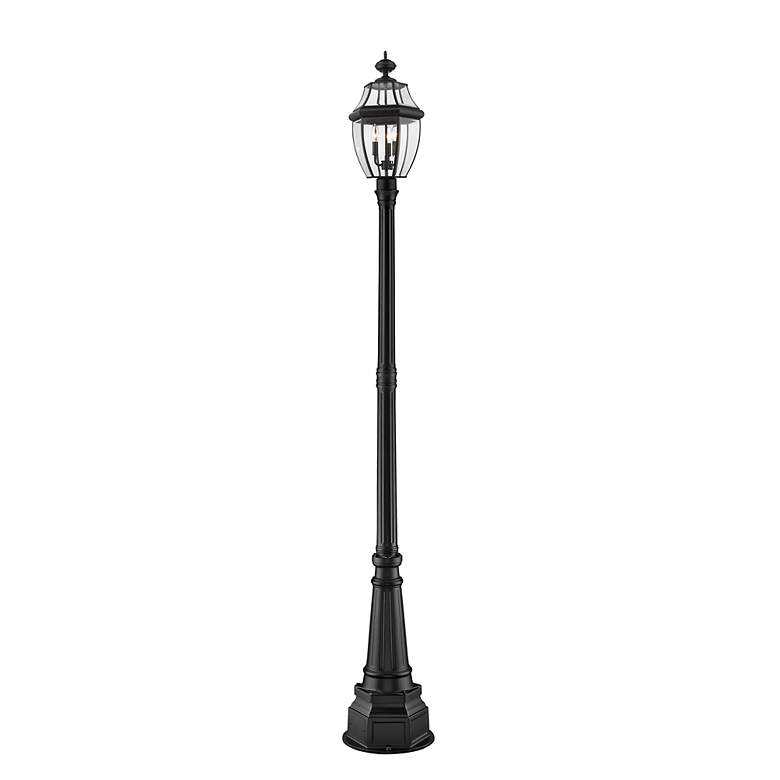 Image 3 Z-Lite 3 Light Outdoor Post Mounted Fixture in Black Finish more views