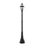 3_Z-Lite 3 Light Outdoor Post Mounted Fixture in Black Finish more views