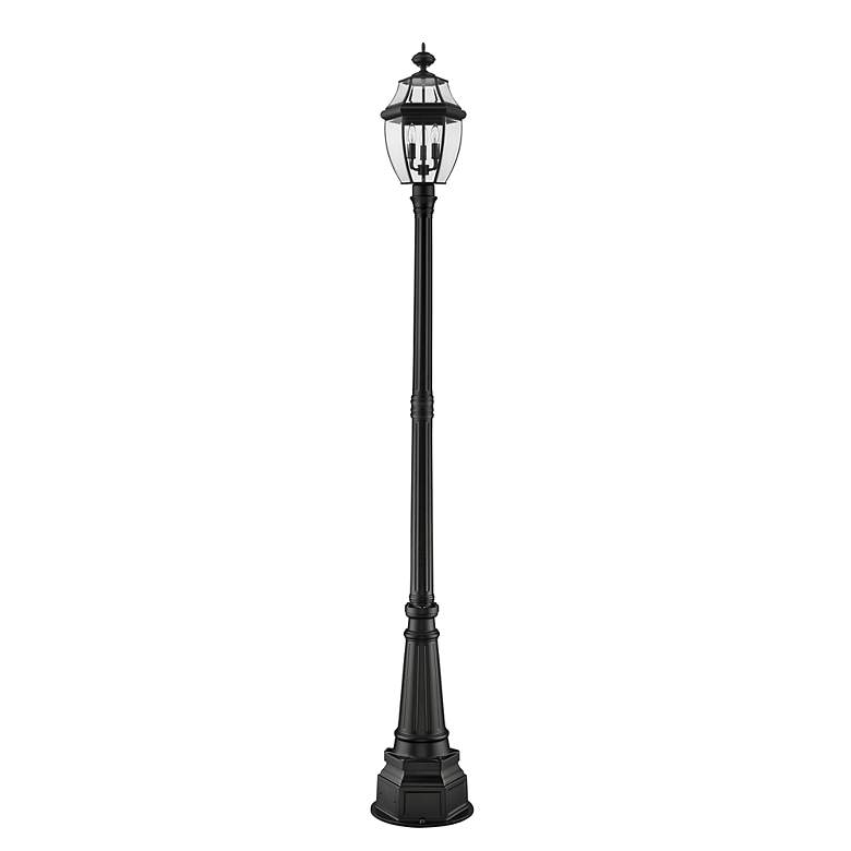 Image 4 Z-Lite 3 Light Outdoor Post Mounted Fixture in Black Finish more views