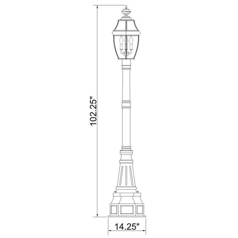 Image 5 Z-Lite 3 Light Outdoor Post Mounted Fixture in Black Finish more views