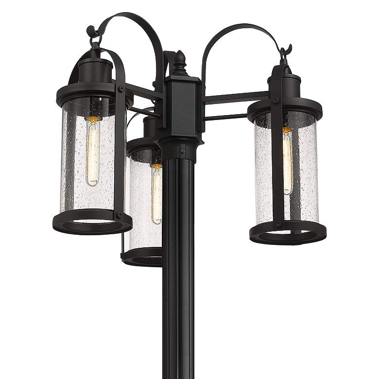 Image 2 Z-Lite 3 Light Outdoor Post Mounted Fixture in Black Finish more views