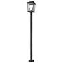 Z-Lite 3 Light Outdoor Post Mounted Fixture in Black Finish