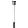 Z-Lite 3 Light Outdoor Post Mounted Fixture in Black Finish
