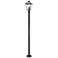 Z-Lite 3 Light Outdoor Post Mounted Fixture in Black Finish