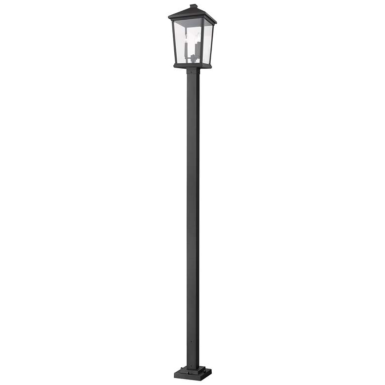 Image 1 Z-Lite 3 Light Outdoor Post Mounted Fixture in Black Finish