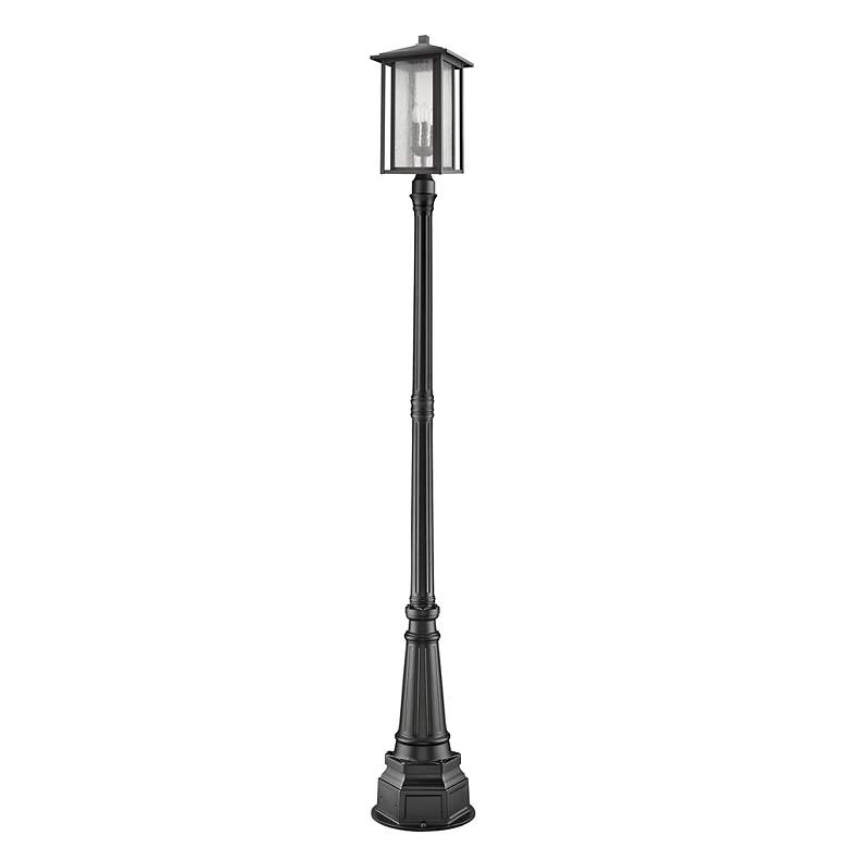Image 3 Z-Lite 3 Light Outdoor Post Mounted Fixture in Black Finish more views