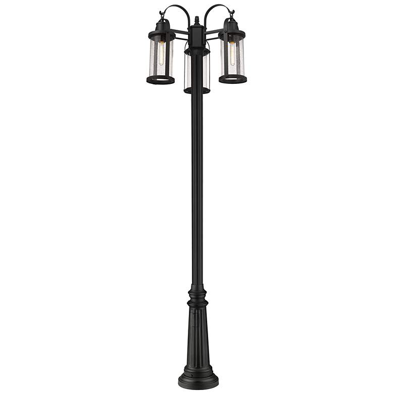 Image 1 Z-Lite 3 Light Outdoor Post Mounted Fixture in Black Finish