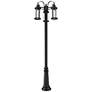 1_Z-Lite 3 Light Outdoor Post Mounted Fixture in Black Finish