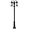 Z-Lite 3 Light Outdoor Post Mounted Fixture in Black Finish