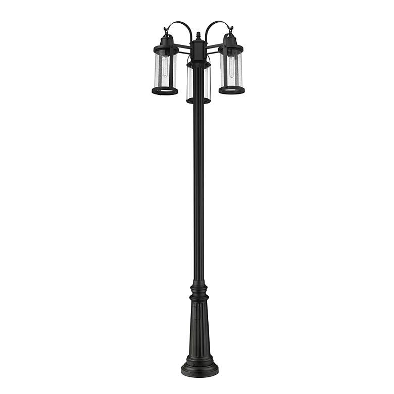 Image 3 Z-Lite 3 Light Outdoor Post Mounted Fixture in Black Finish more views