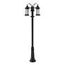 6_Z-Lite 3 Light Outdoor Post Mounted Fixture in Black Finish more views