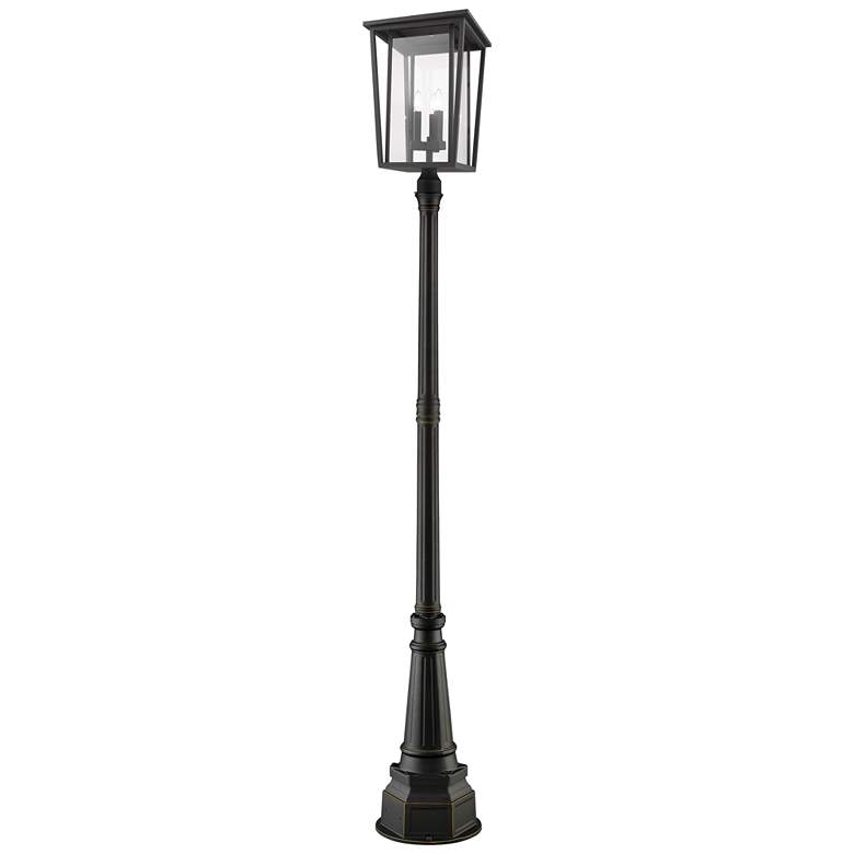 Image 1 Z-Lite 3 Light Outdoor Post Mounted Fixture in Oil Rubbed Bronze Finish