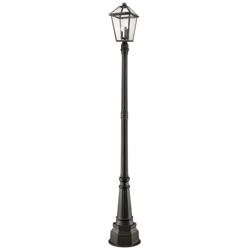 Z-Lite 3 Light Outdoor Post Mounted Fixture in Oil Rubbed Bronze Finish