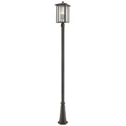 Z-Lite 3 Light Outdoor Post Mounted Fixture in Oil Rubbed Bronze Finish