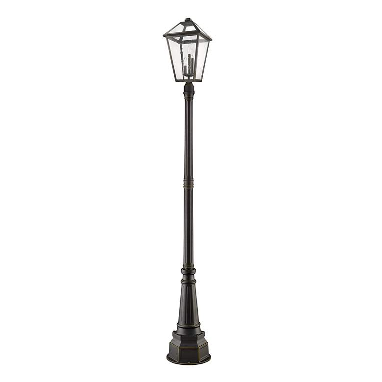 Image 3 Z-Lite 3 Light Outdoor Post Mounted Fixture in Oil Rubbed Bronze Finish more views