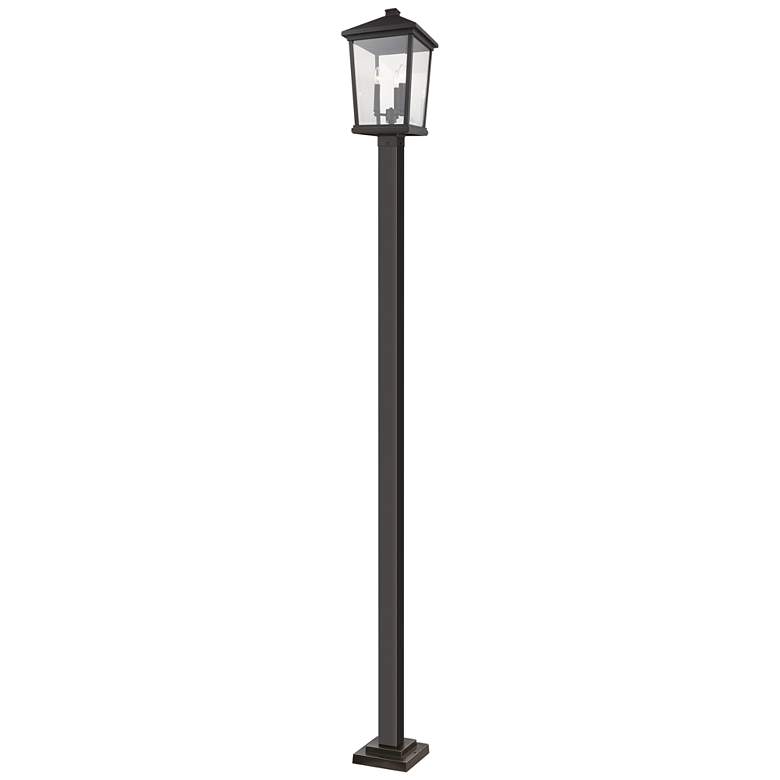 Image 1 Z-Lite 3 Light Outdoor Post Mounted Fixture in Oil Rubbed Bronze Finish