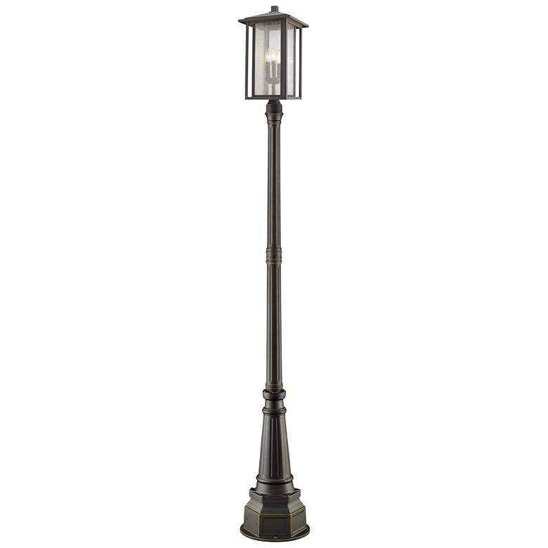 Image 1 Z-Lite 3 Light Outdoor Post Mounted Fixture in Oil Rubbed Bronze Finish