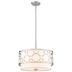 Z-Lite 3 Light Pendant in Brushed Nickel Finish