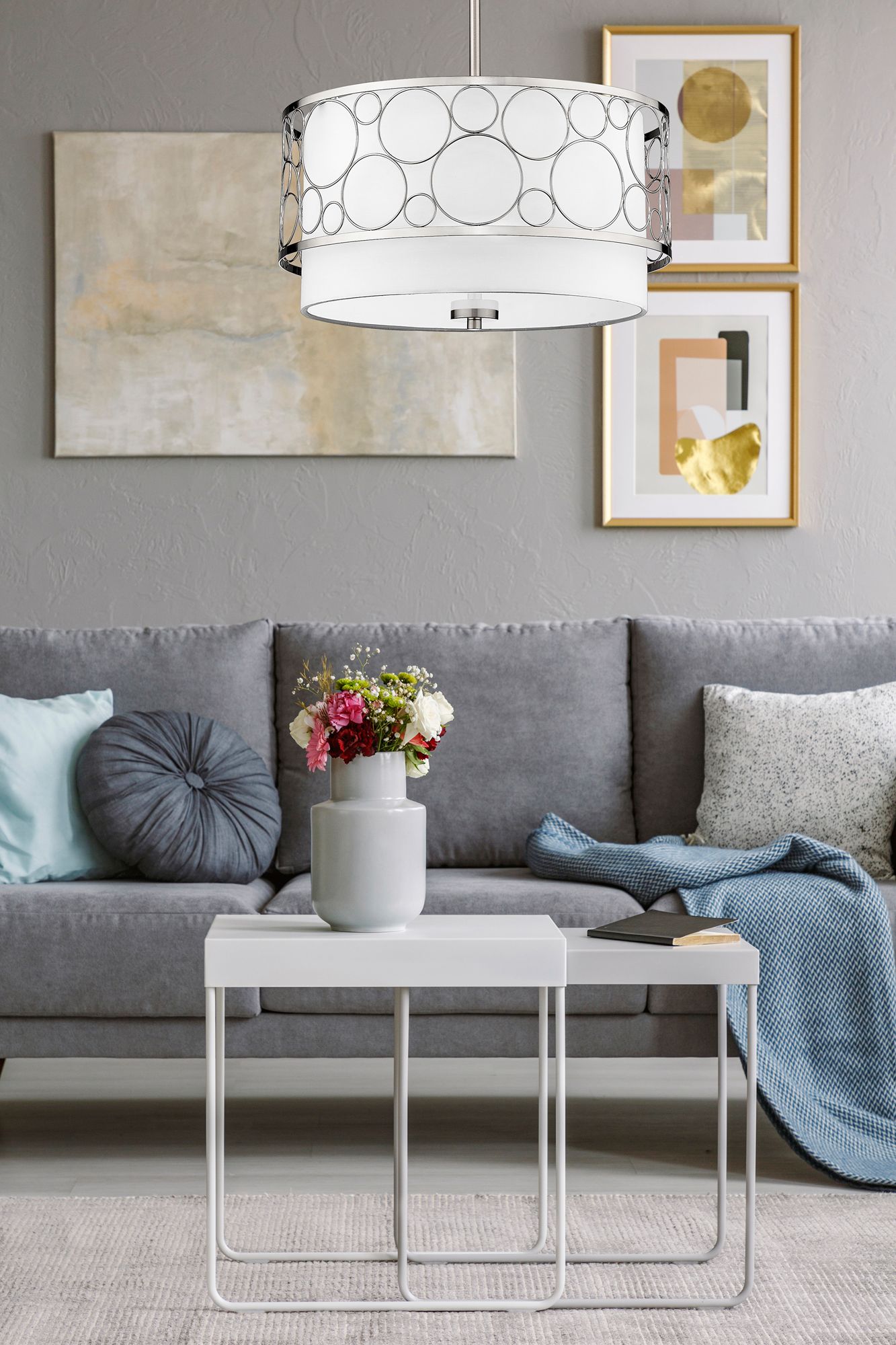 Image 2 Z-Lite 3 Light Pendant in Brushed Nickel Finish more views